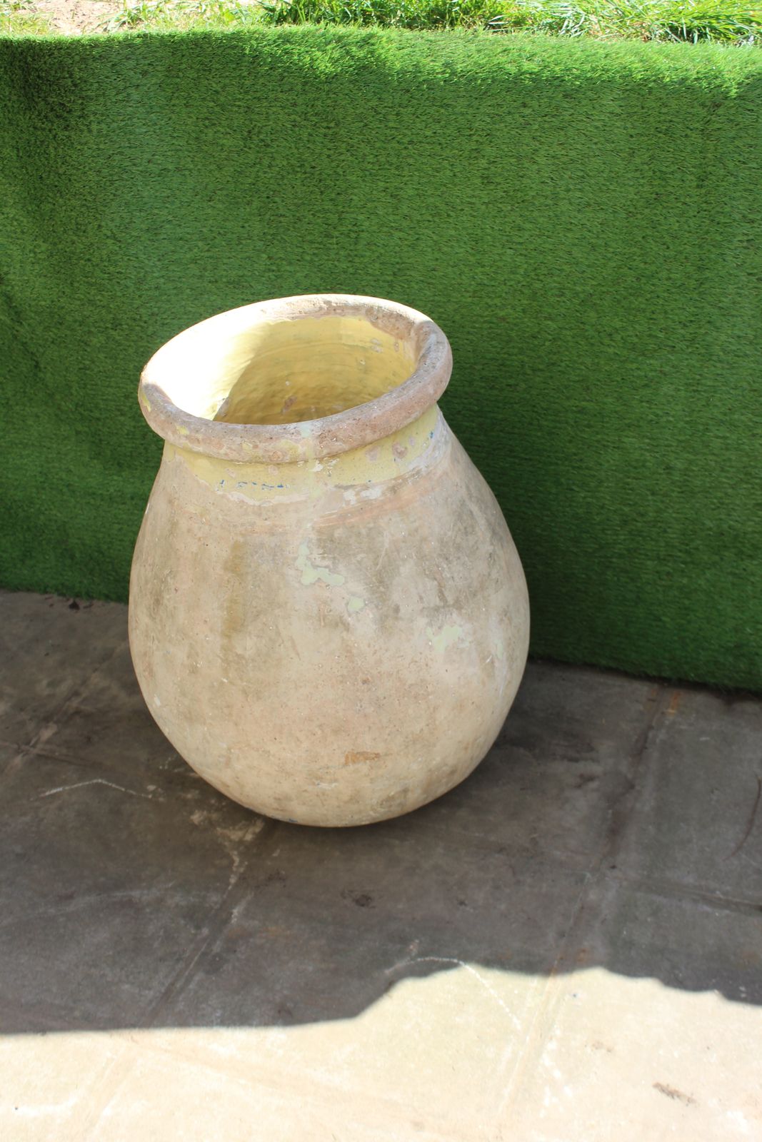 995.0 Large 19th Century French Biot Terracotta Olive Jar photo