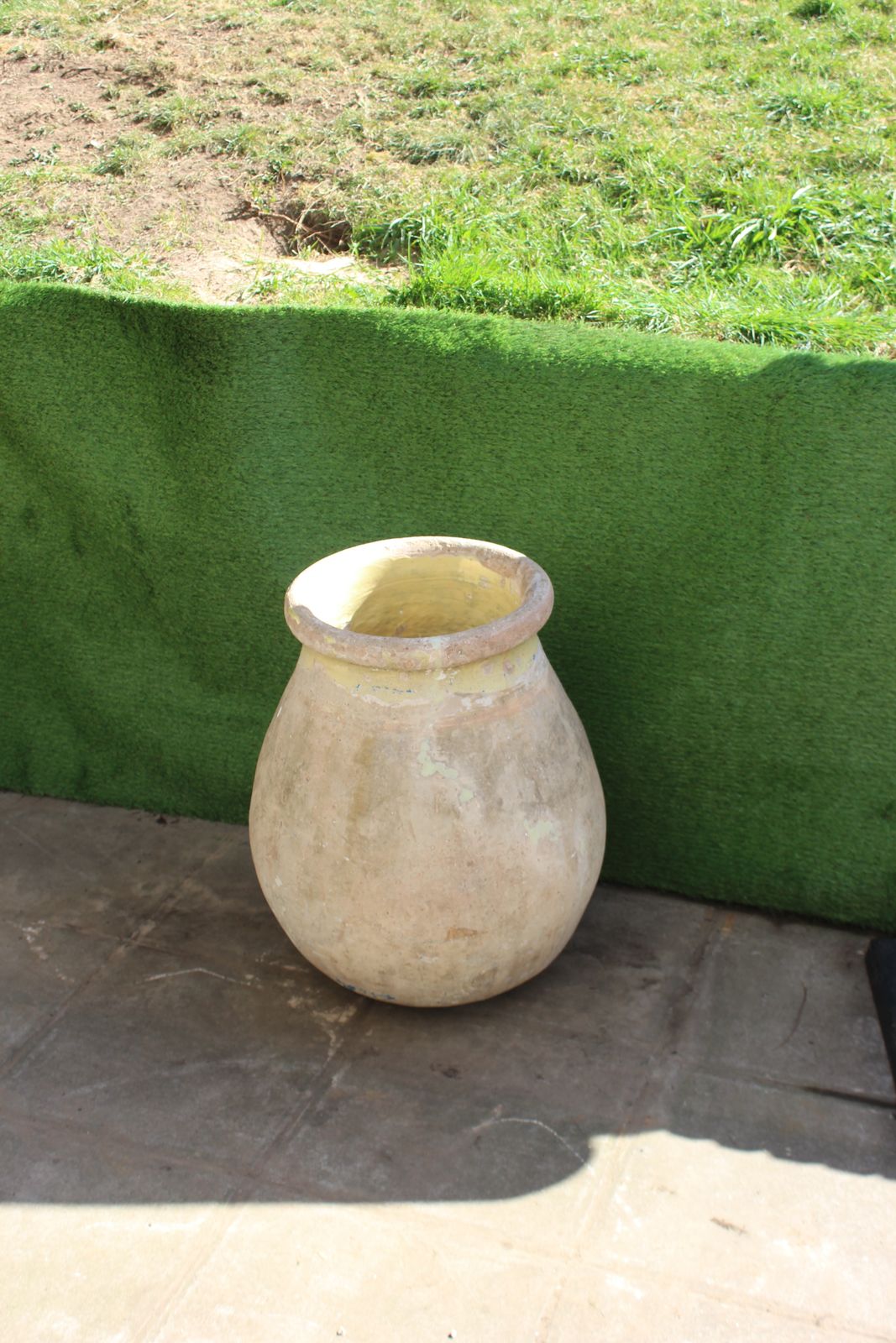 photo vinterior Large 19th Century French Biot Terracotta Olive Jar