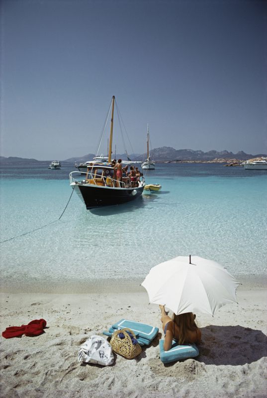 Slim Aarons 'Waiting In The Shade' Framed White