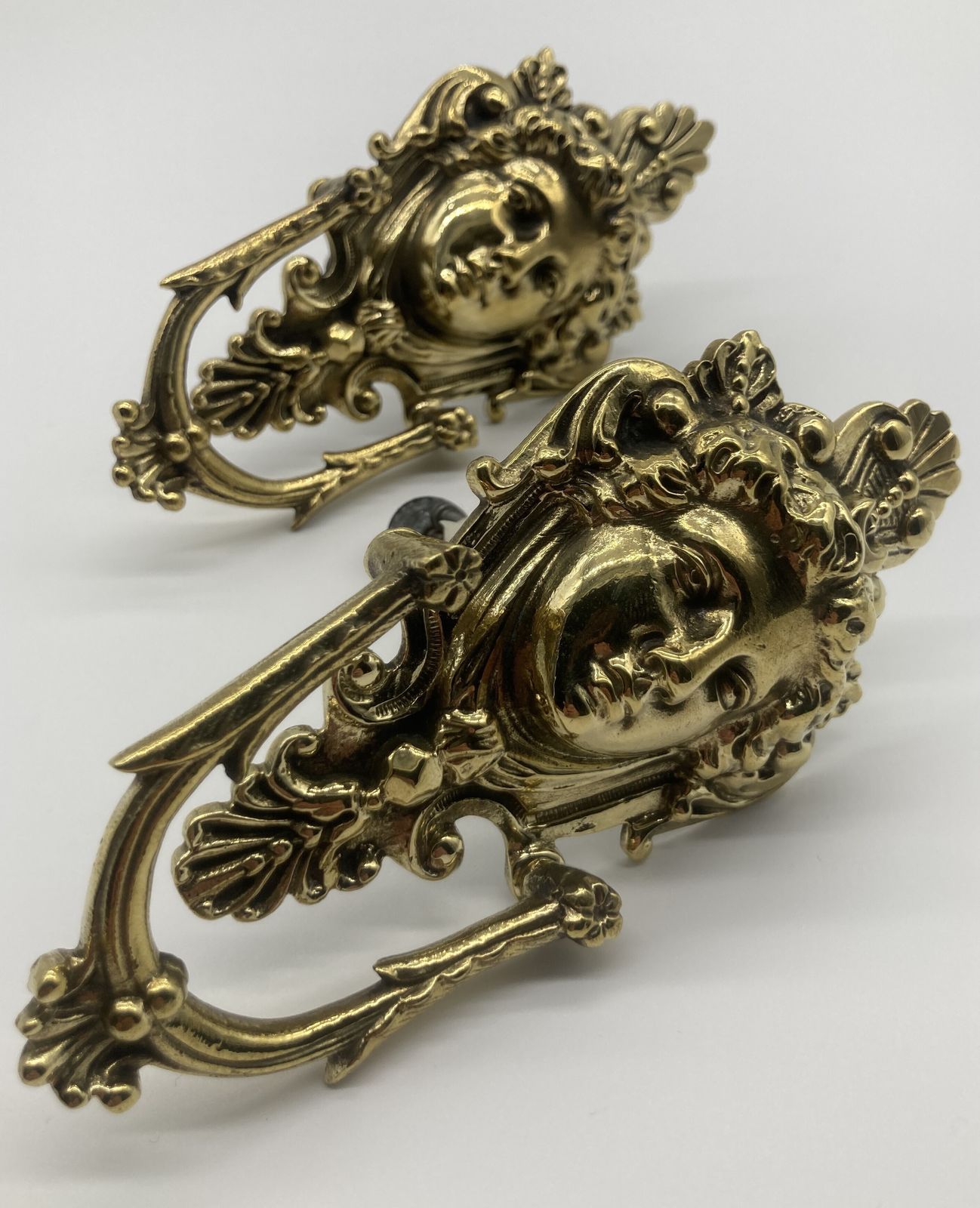 A Pair Of 19th Century Neo   Classical Style Brass Pulls