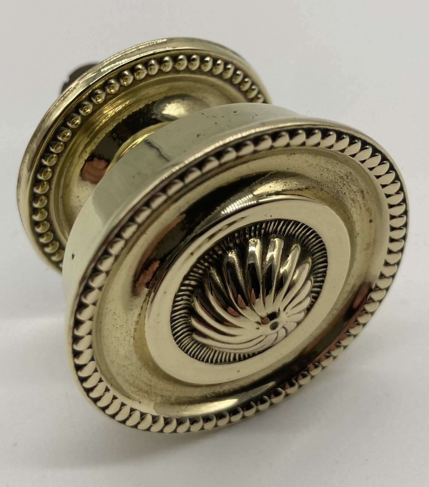 Set Of Five Georgian Style Brass Cupboard Knobs photo for sale