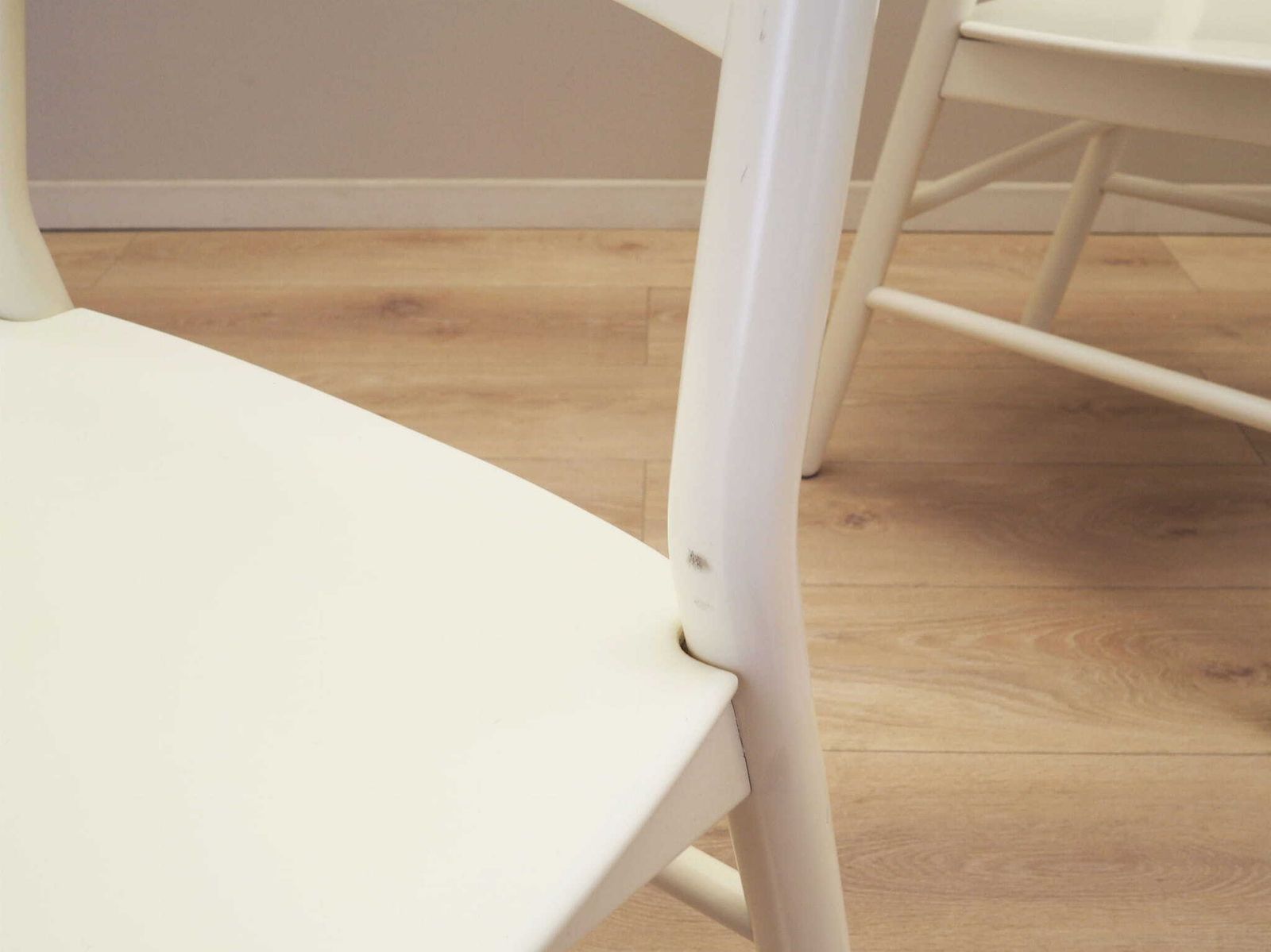 Set Of Four Beech Chairs, Italian Design, 1970s, Production: Italy photo buy