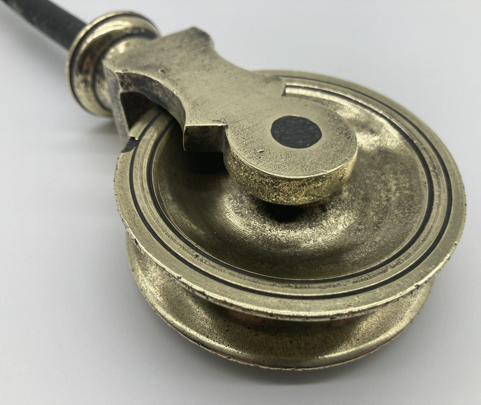 18th Century Bronze And Steel Pulley photo 285.0