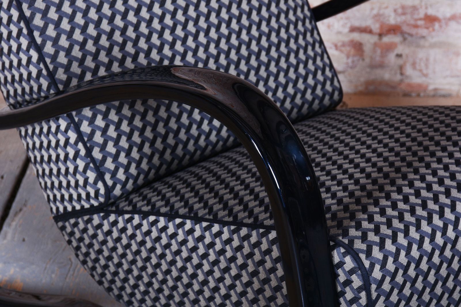 Restored Art Deco Armchair, By J. Halabala, Up Zavody, Beech, Czech, 1930s photo Furniture