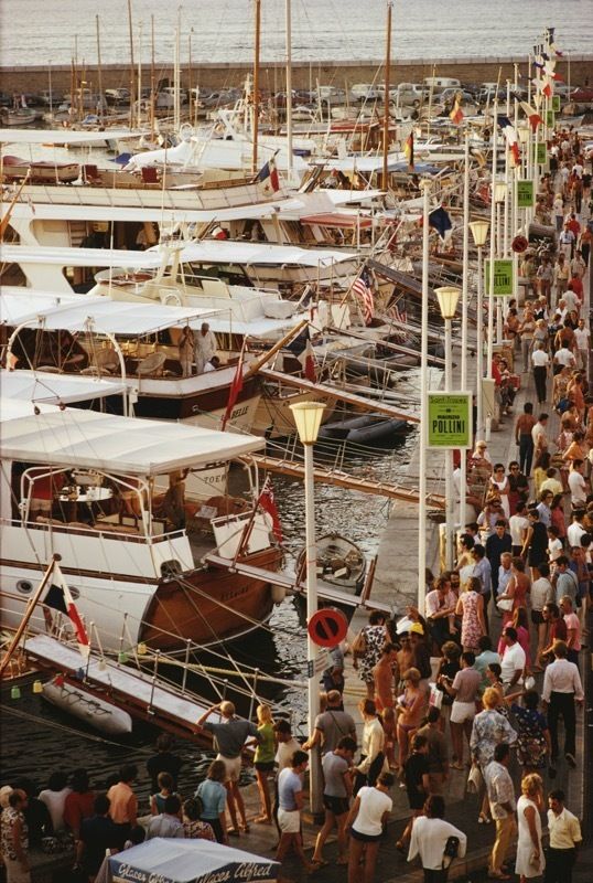 Slim Aarons 'Saint Tropez Seafront' Framed White