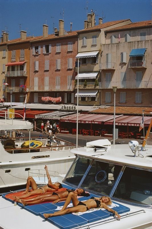 Slim Aarons 'Saint Tropez' Framed White