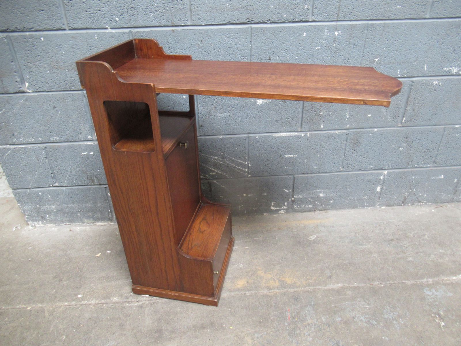 Unusual  1920s Oak Magazine  Holder And Folding Reading  Table. photo furniture