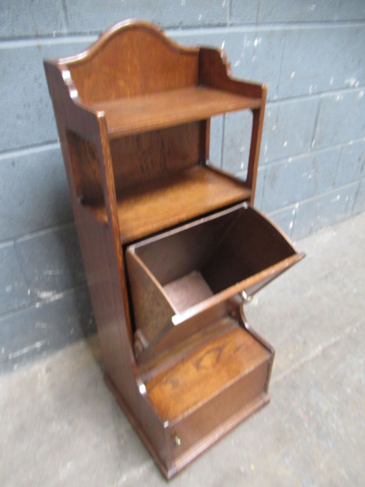 Unusual  1920s Oak Magazine  Holder And Folding Reading  Table. photo buy