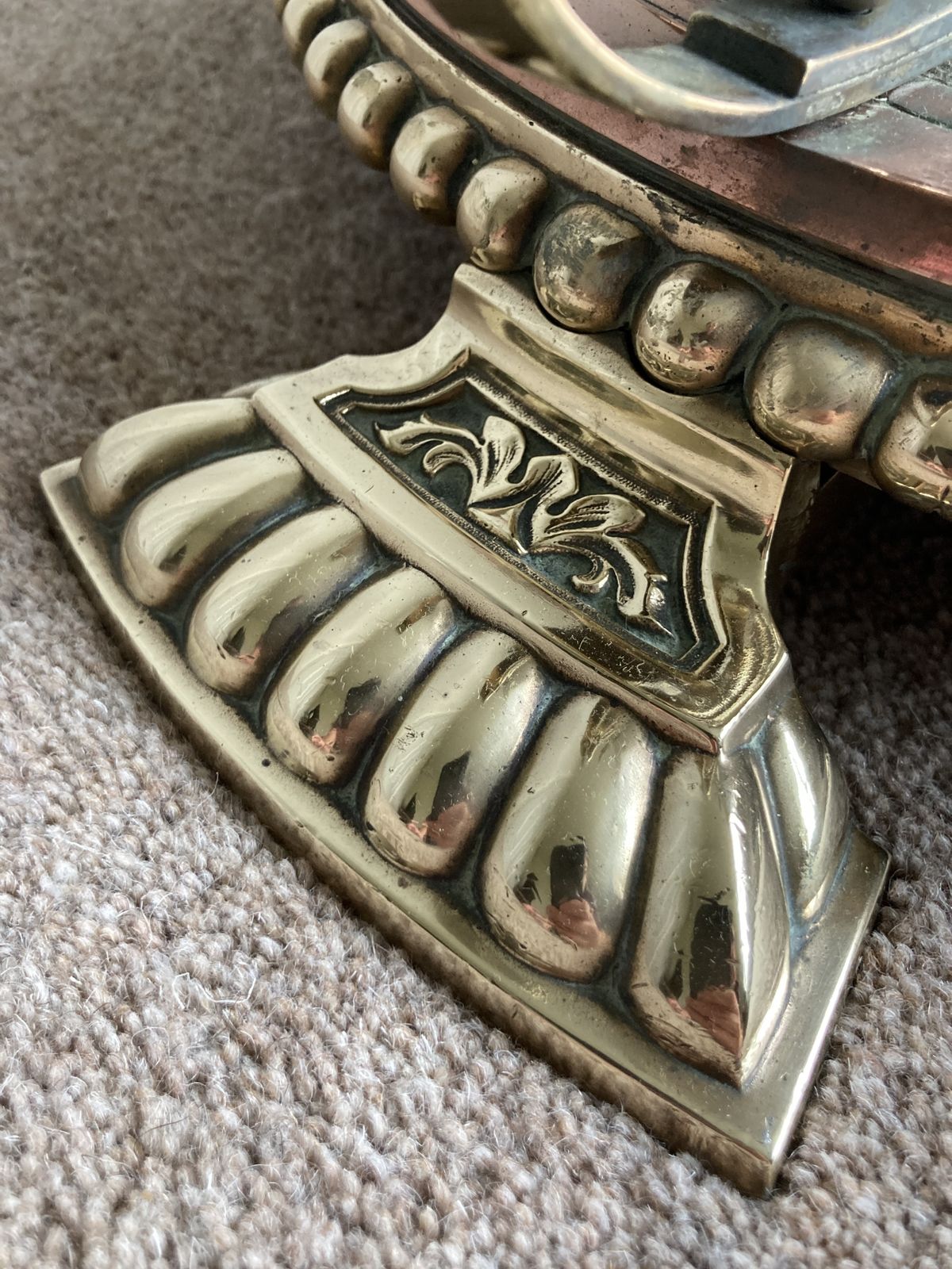 19th Century Brass And Copper Standard Lamp In The Manner Of Benson photo for sale