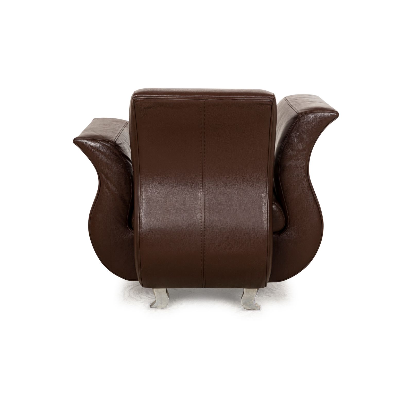 photo for sale Fauteuil Bretz Moon en cuir brun
