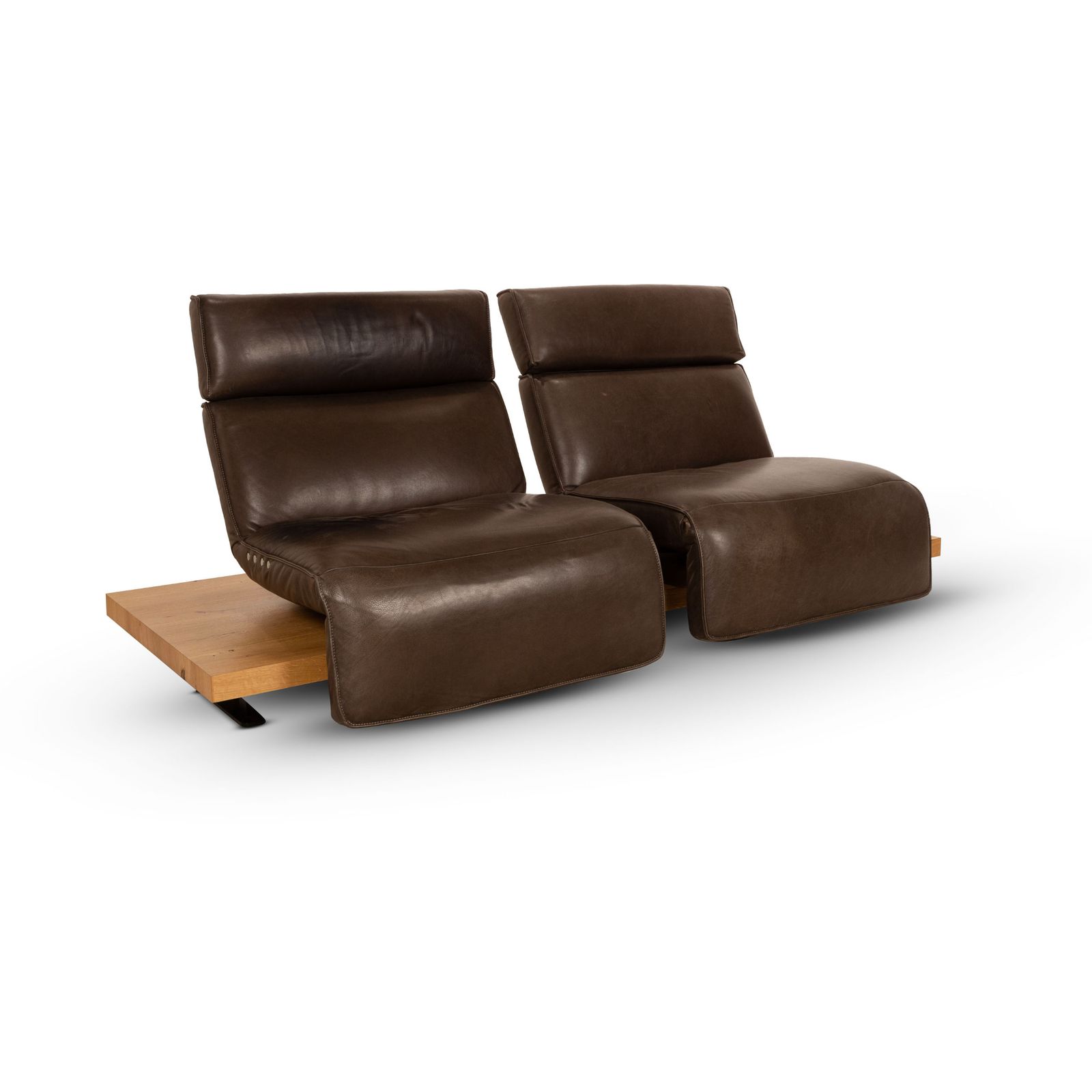 Koinor Free Motion Etino 2 Leren Tweezitsbank Bruin Handmatige Functie photo for sale