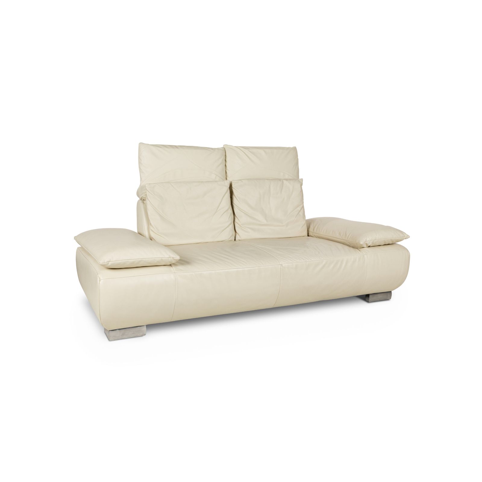Koinor Volare Leather Three Seater Sofa Cream Manual Function photo 1899.0
