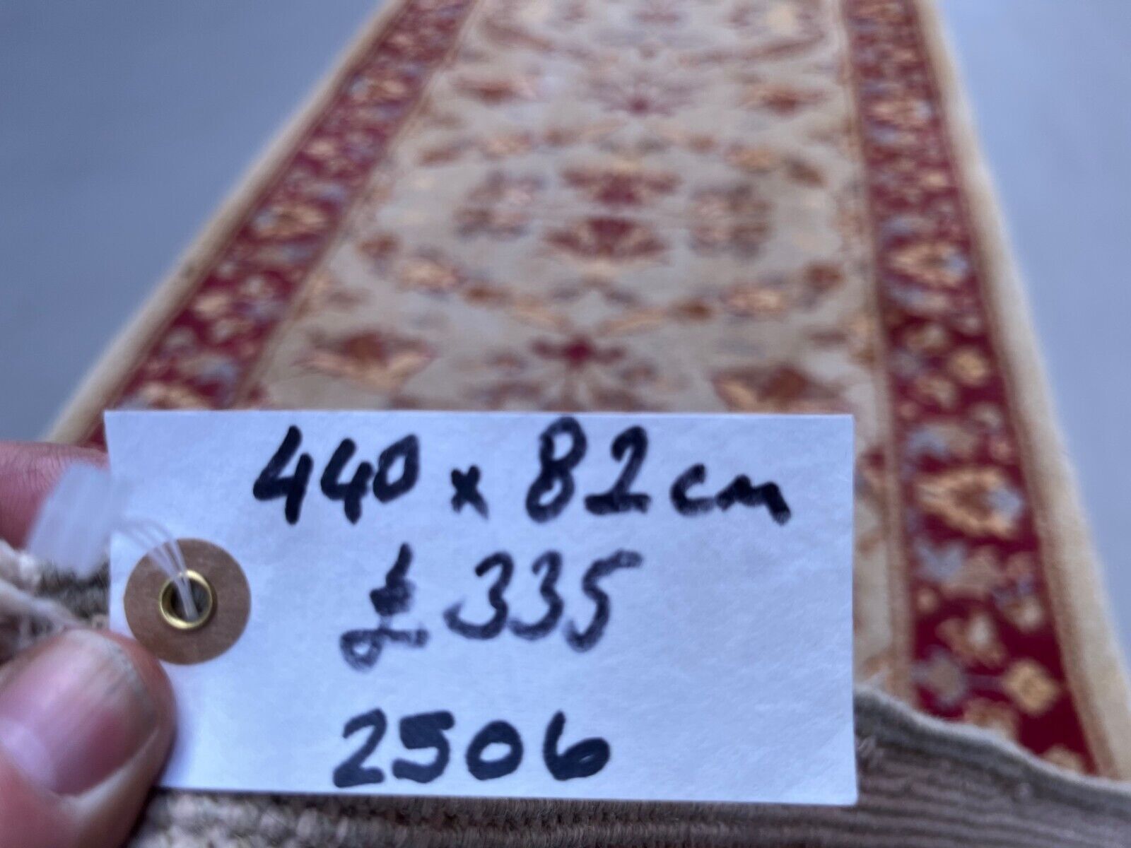 photo vinterior Very Long Tribal Runner 440x82 Cm Tribal Rug, Beige, Blue, Vintage