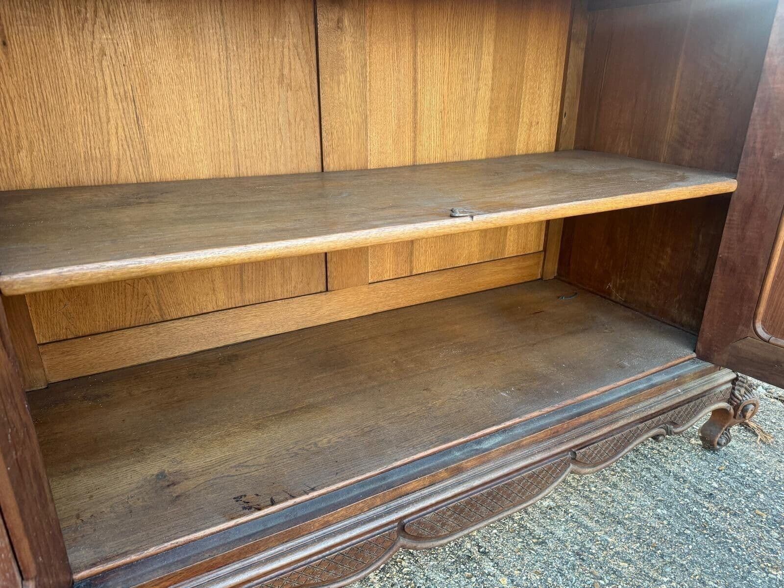 Antique French Carved Buffet Cupboard Sideboard   Price Includes Painting. photo buy