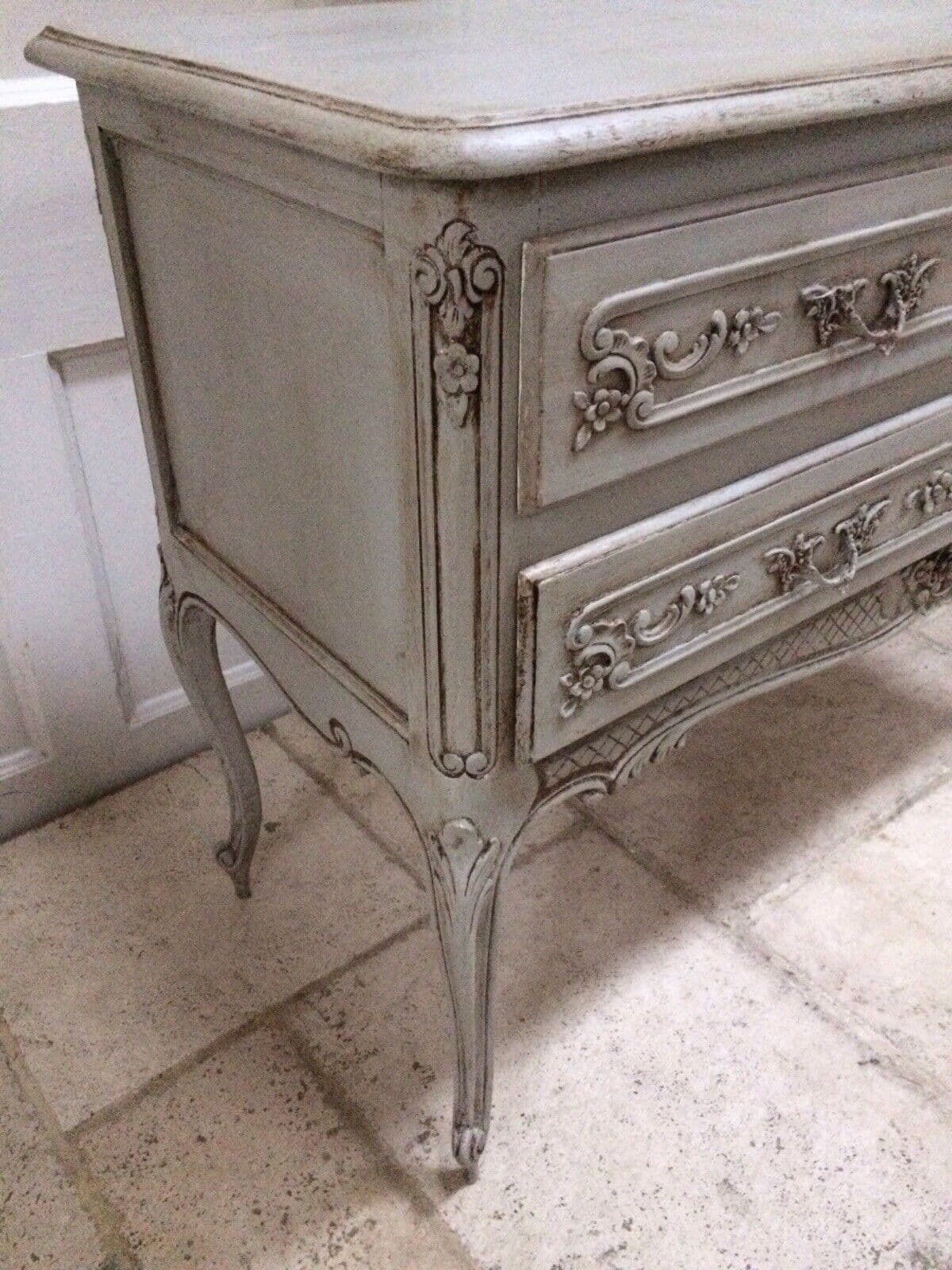 photo buy Antique French Carved Buffet Cupboard Sideboard   Price Includes Painting.