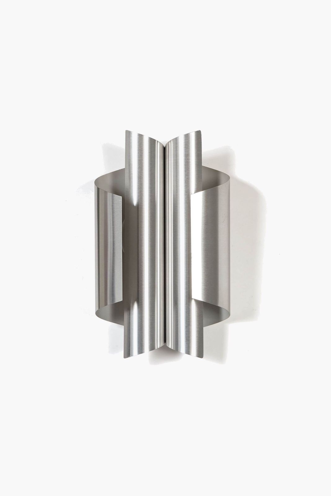Pair Of Sculptural Aluminium Wall Lights, Italian, 1970s photo furniture