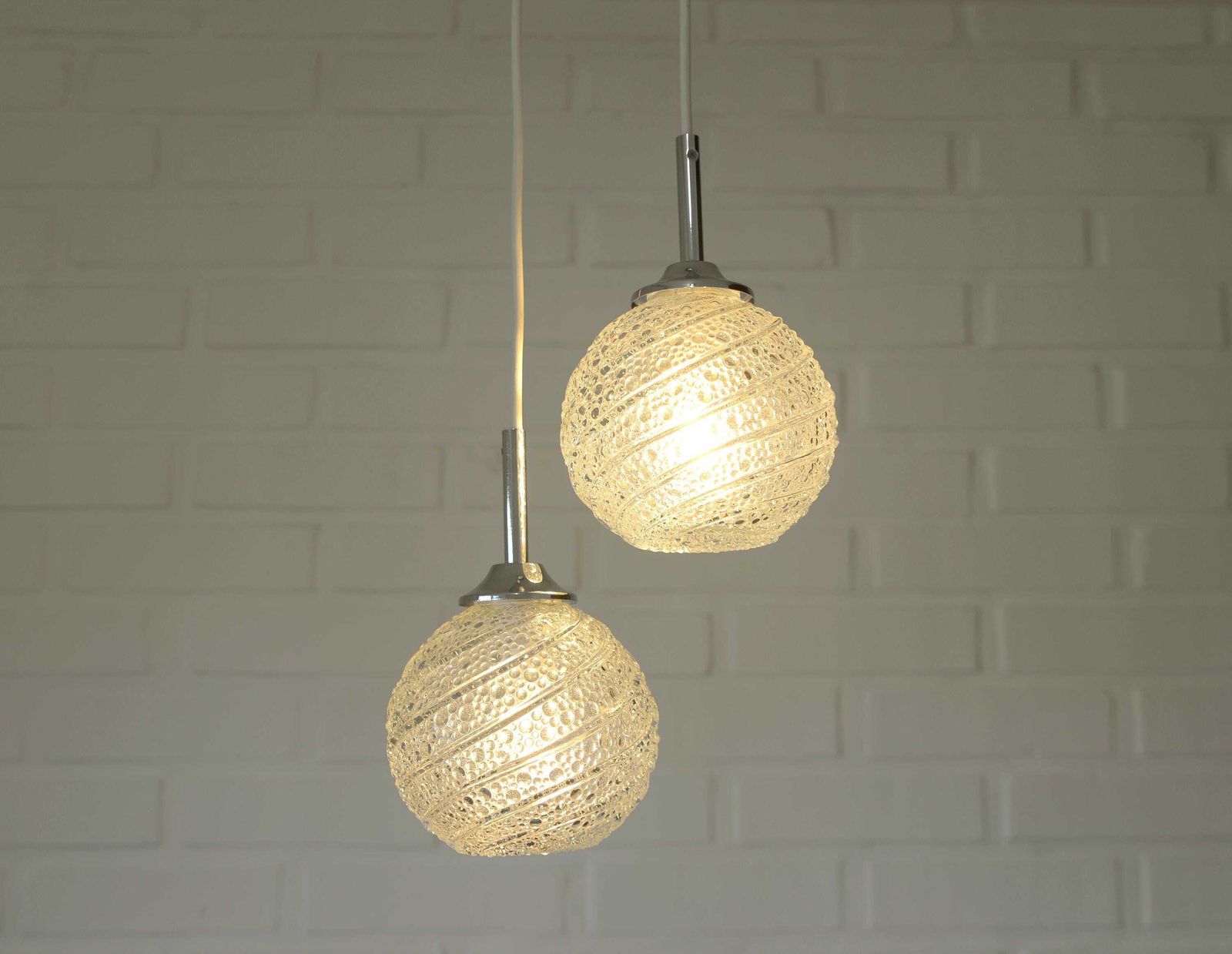Vintage Pendant Light / Redesign Ceiling Light / Mid Century Lighting / Mcm Hanging Lamp / Cascade Light Fixture