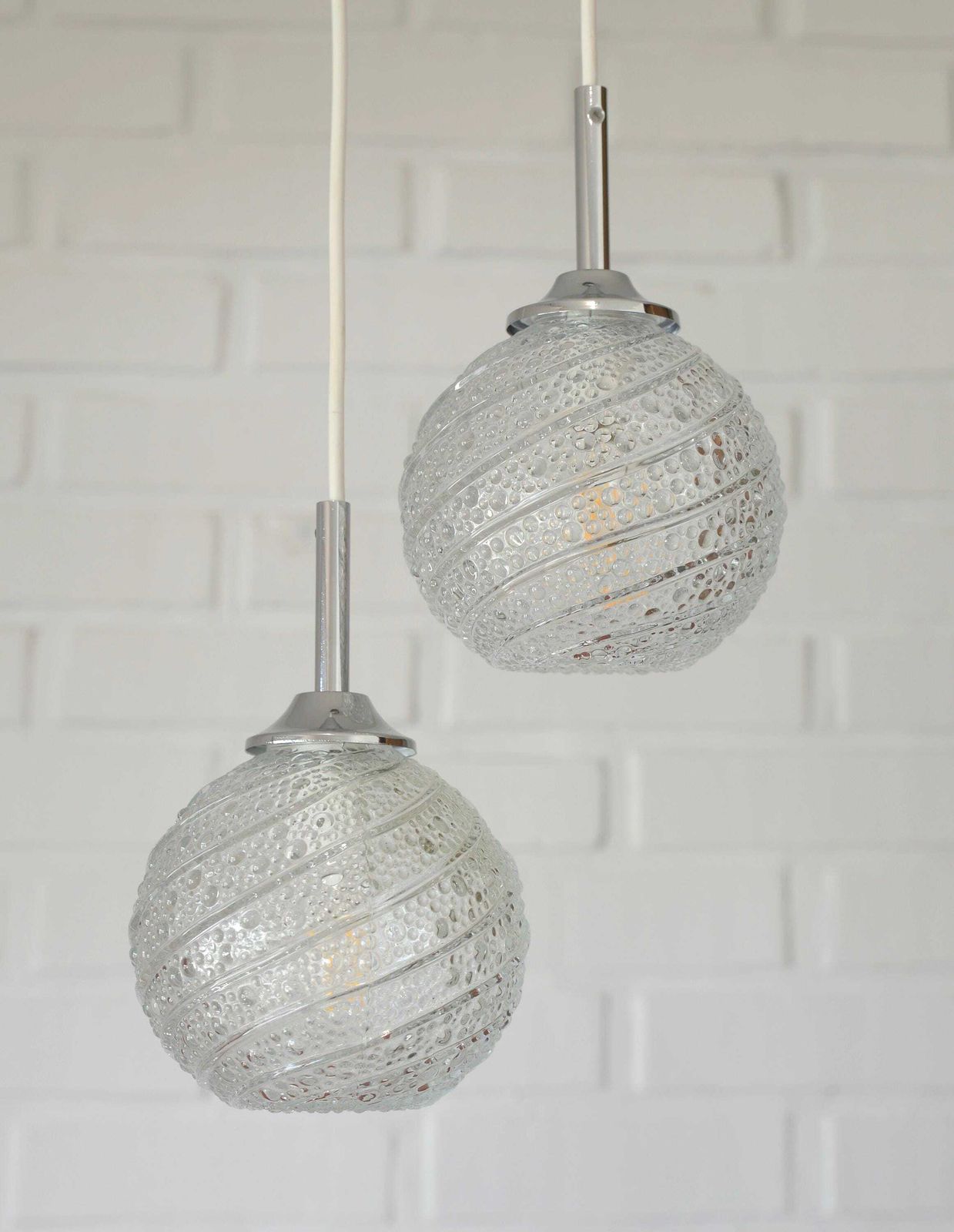 Vintage Pendant Light / Redesign Ceiling Light / Mid Century Lighting / Mcm Hanging Lamp / Cascade Light Fixture photo buy