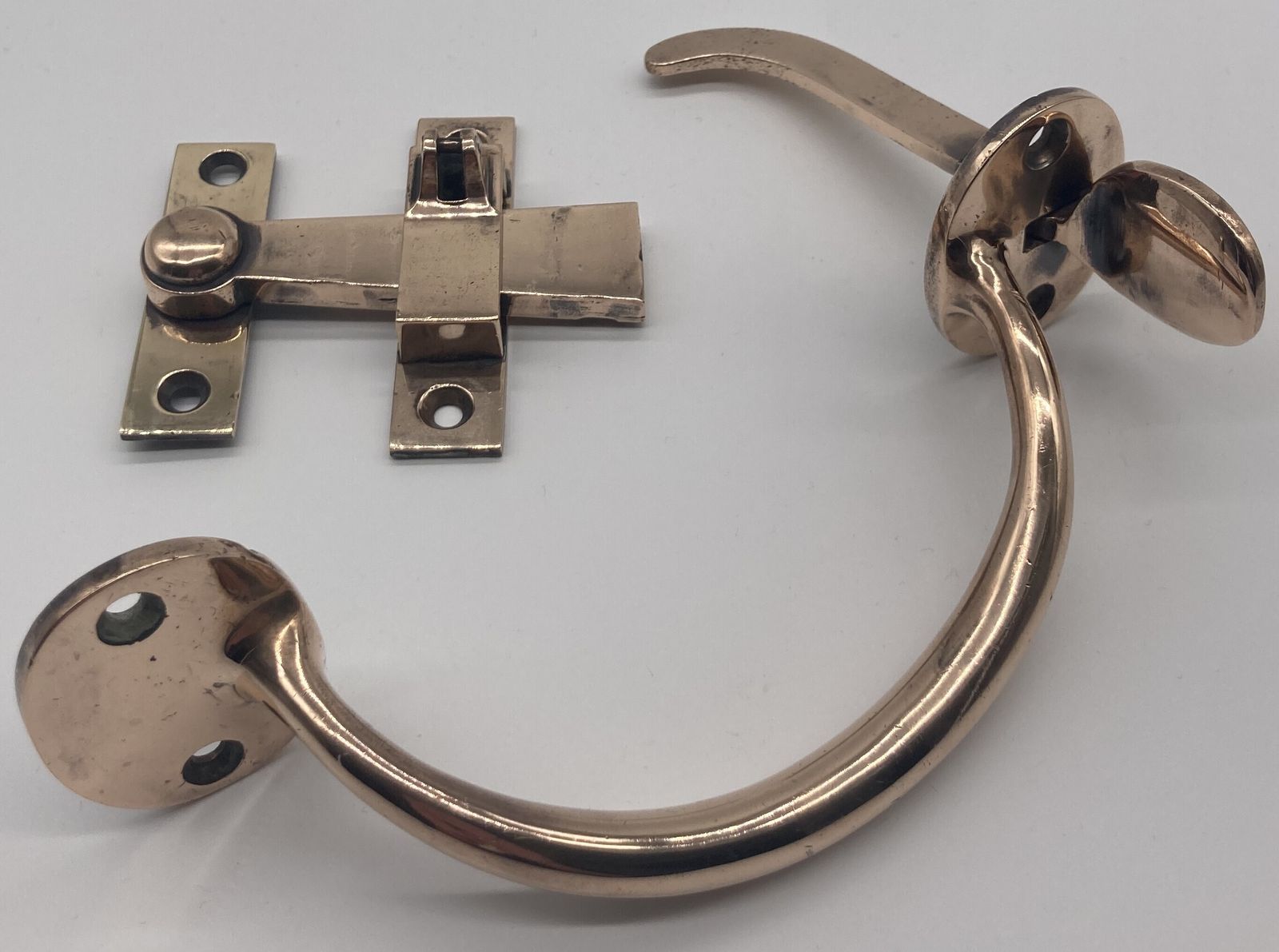 An Edwardian Rose Brass Suffolk Latch