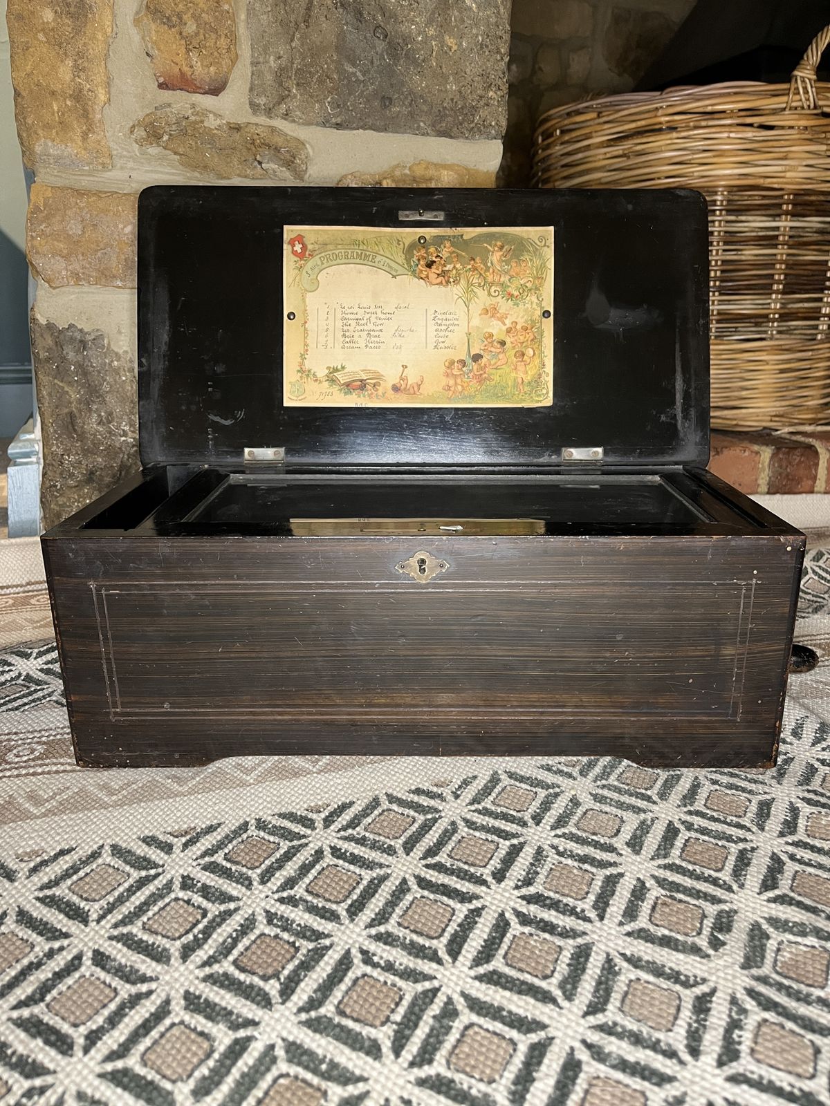 1950.0 Mermod Freres Swiss Antique Music Box C1800s 8 Tunes Rosewood Case photo