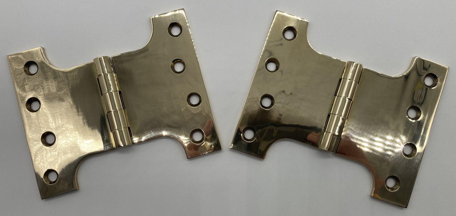 Set Of Four Brass Parliament Hinges photo Home Fixtures