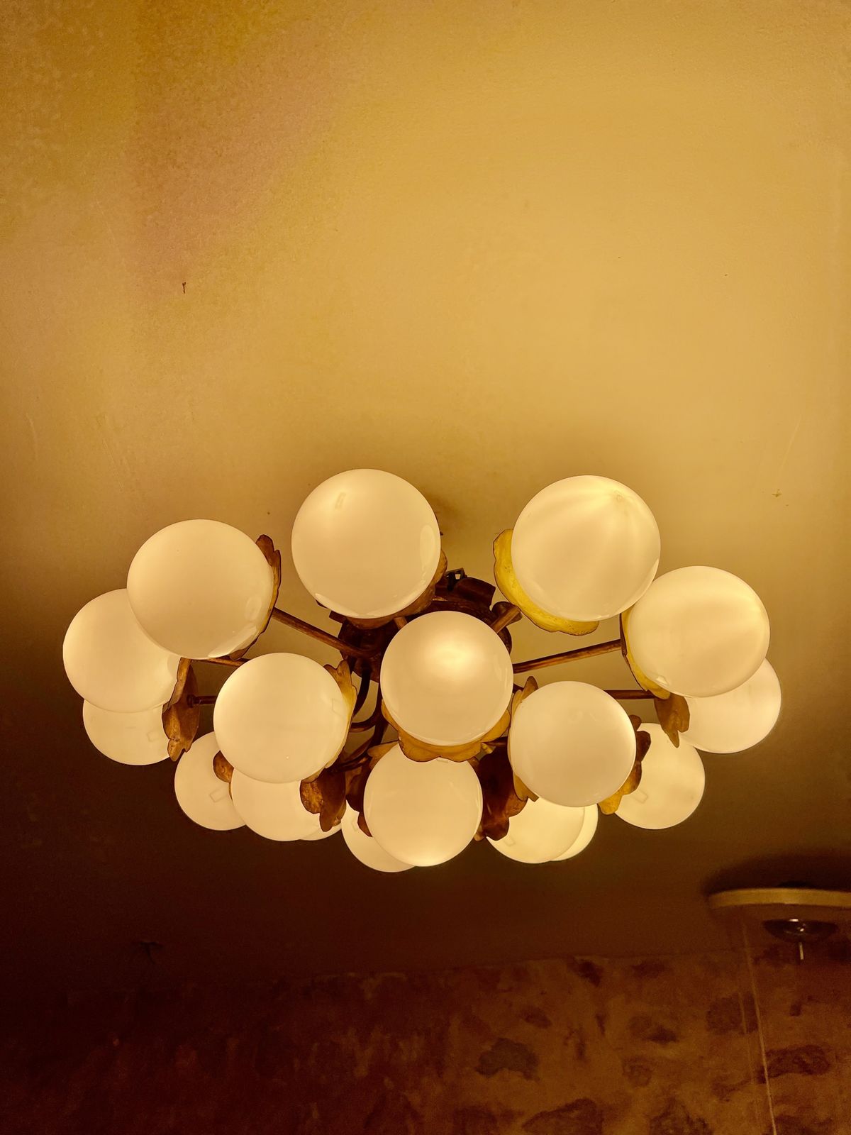 Oversized Brutalist Catalane Artist Hammered Gilt Gold , Spain 1950s photo 1590.0