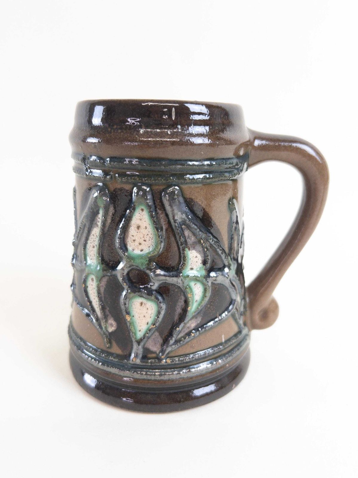 Vintage Coffee Mugs   East German Pottery Ceramic Coffee Cups By Strehla Keramik   Set Of 3 Retro German Pottery photo buy