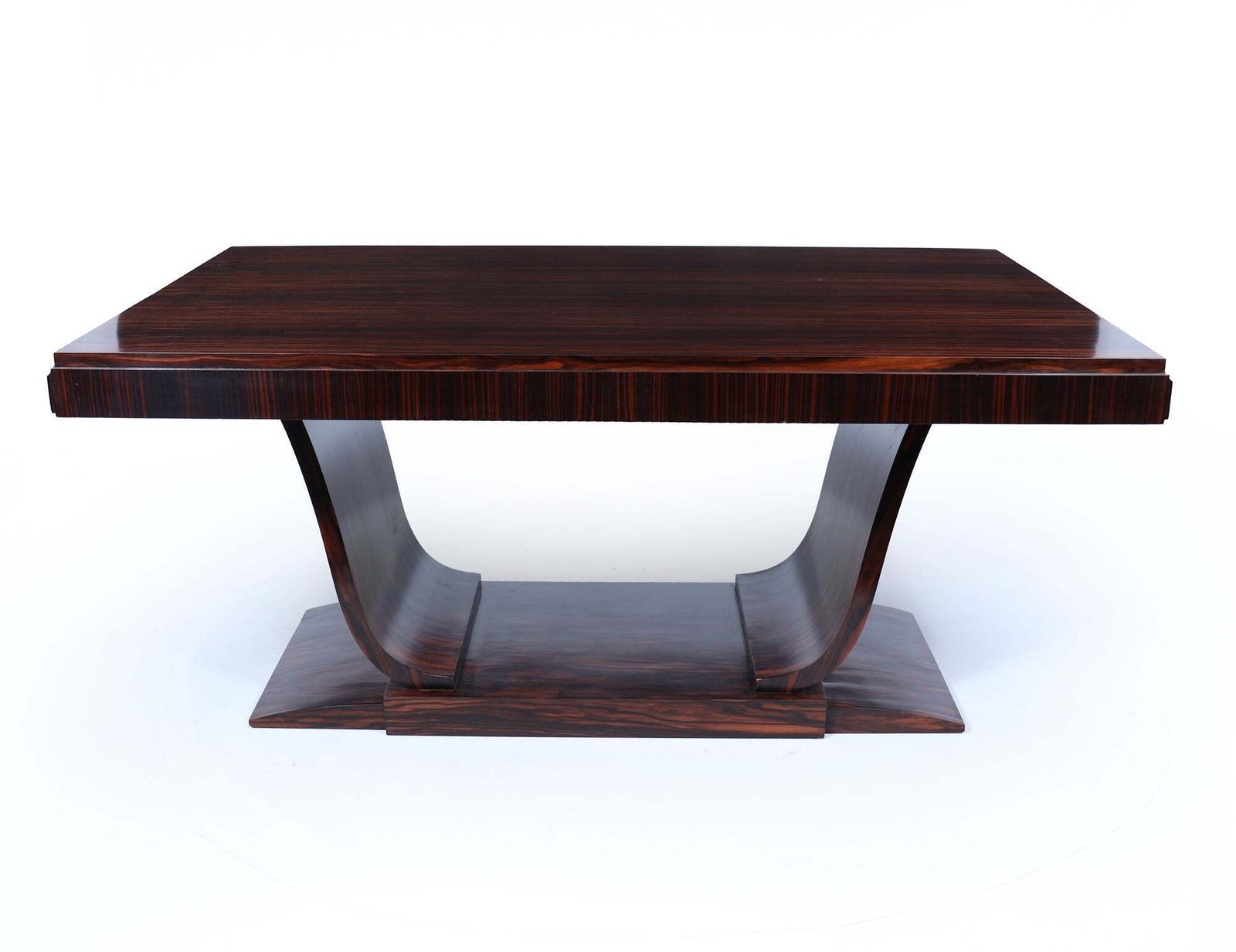 French Art Deco Dining Table In Macassar Ebony photo furniture