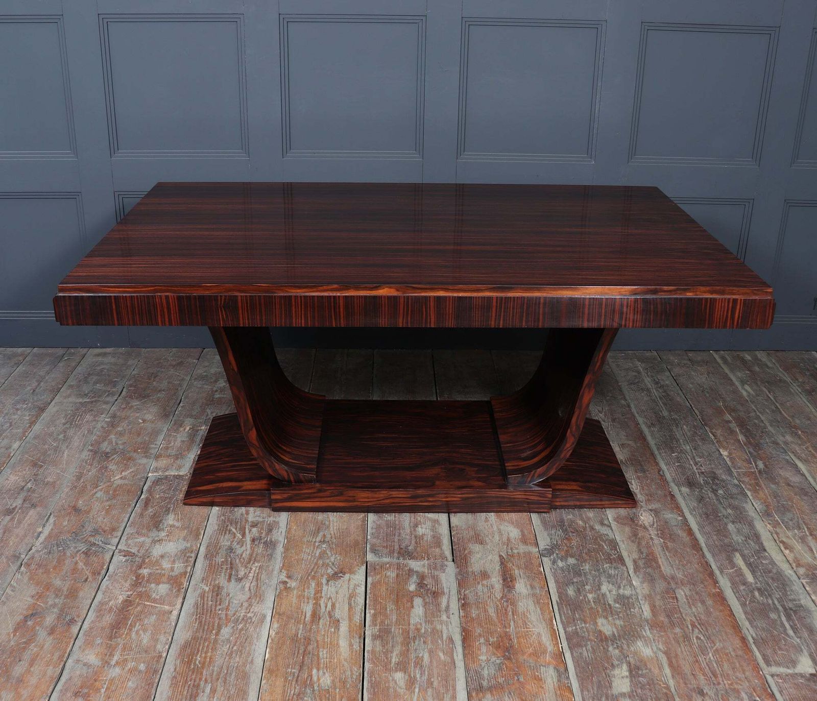 French Art Deco Dining Table In Macassar Ebony photo Furniture