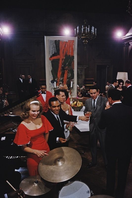 Slim Aarons 'Party At The Playboy Mansion' Framed White