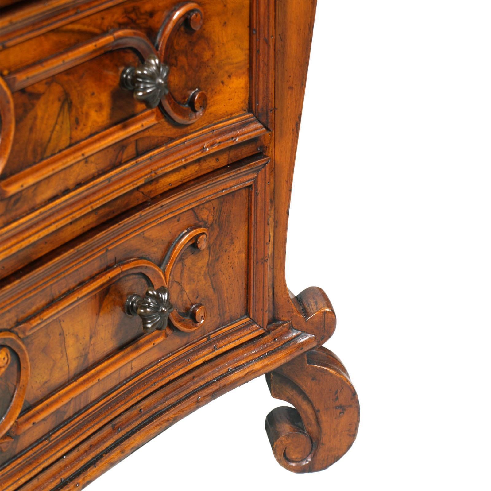 Secretaire Style 700 Lombardo By "Bottega Milanese Dei Valentini", Walnut & Burl photo for sale