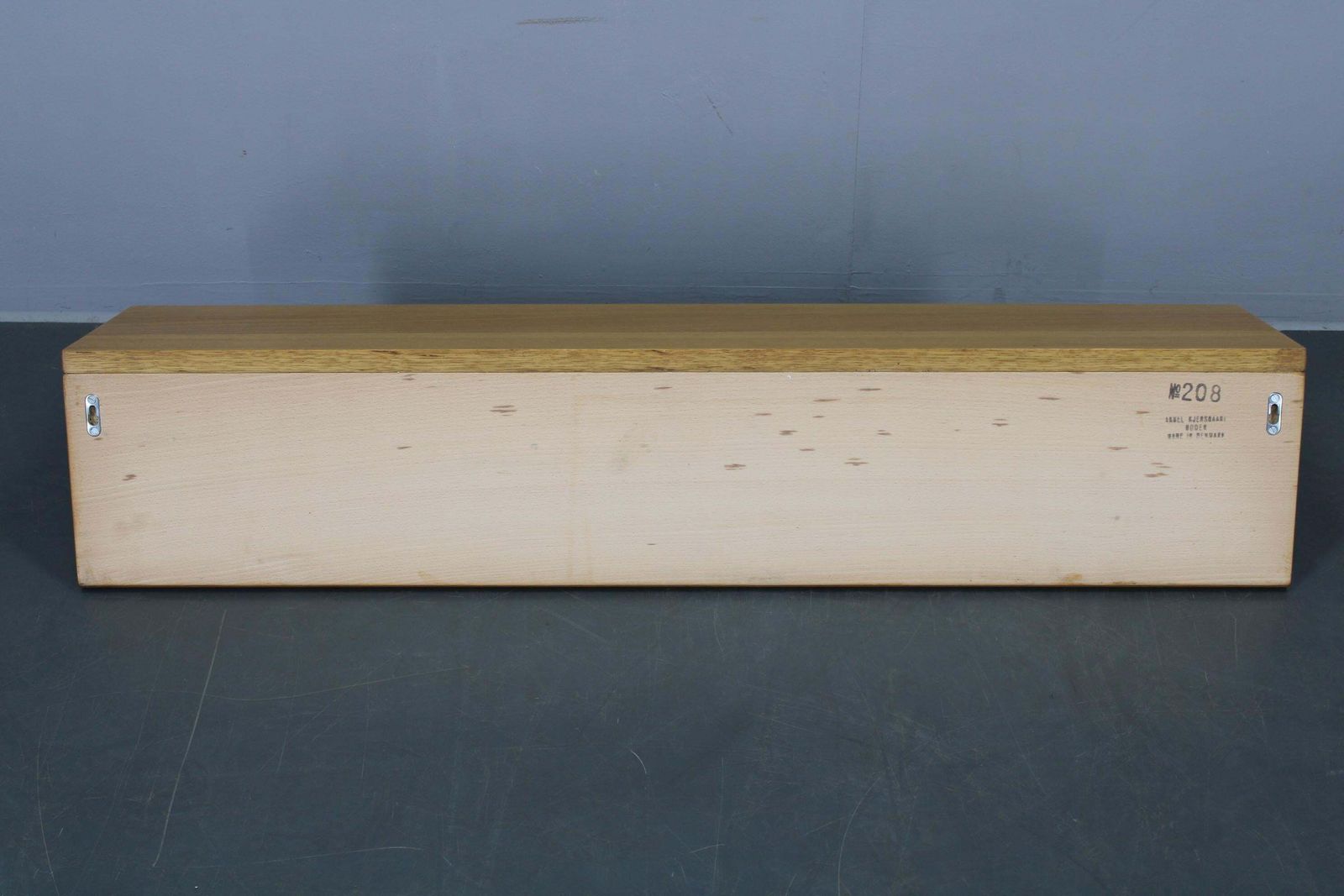 Furniture 1970s Rare Aksel Kjersgaard Ash Wood Wall Hanger, Denmark photo