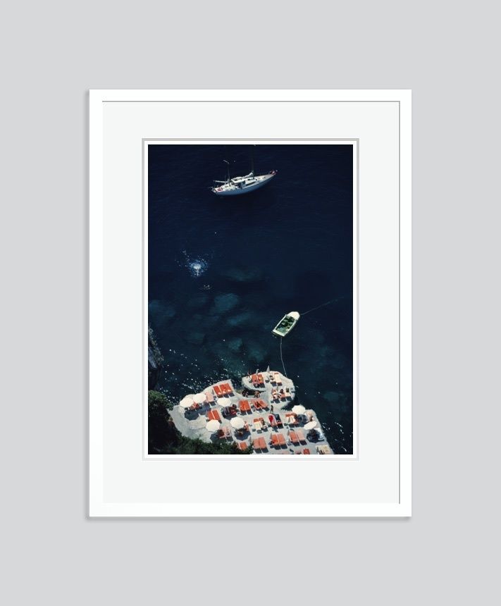 Slim Aarons 'Hotel Il San Pietro' Framed White photo furniture