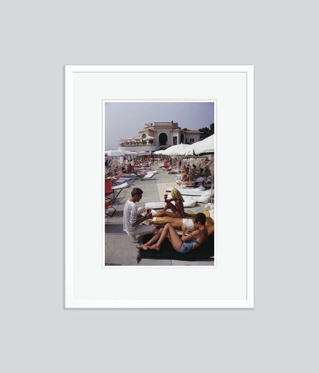 Slim Aarons 'Hotel Du Cap' Framed White photo furniture