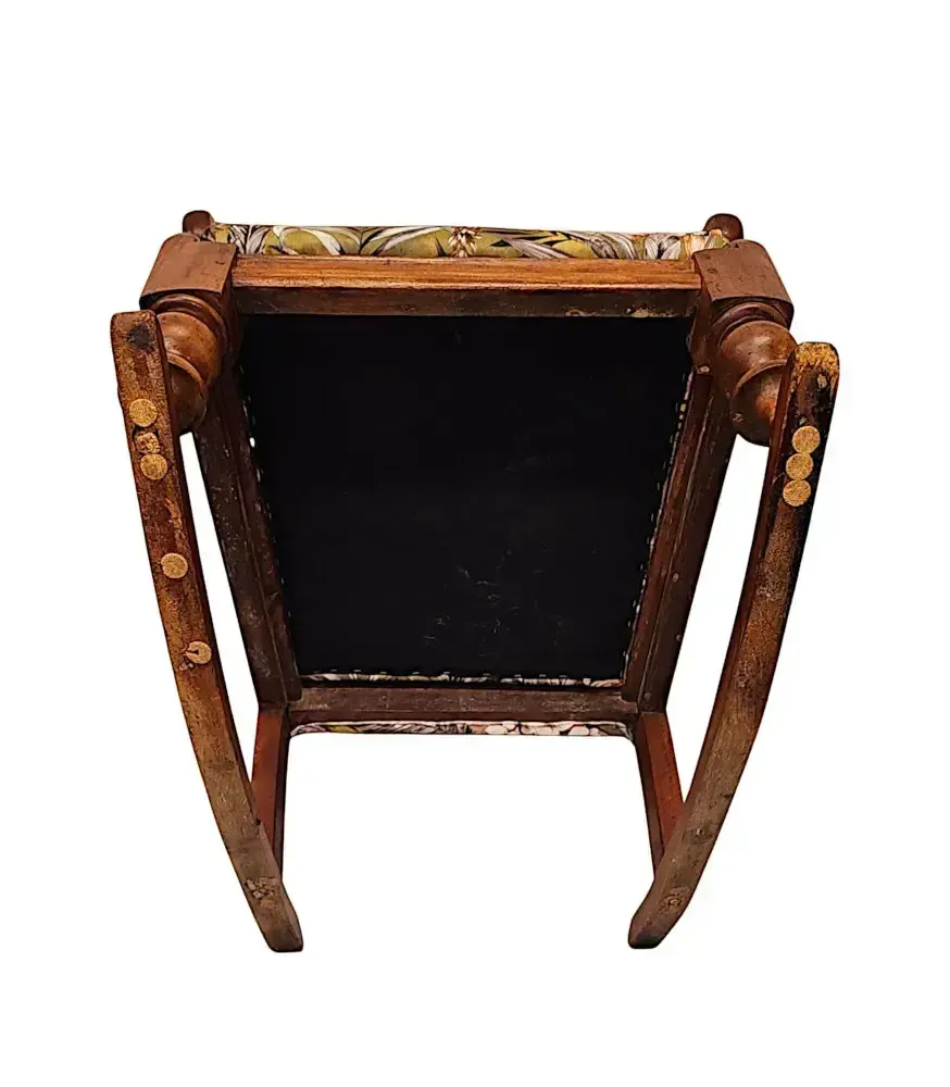 A Fabulous 19th Century Newly Upholstered Rocking Chair photo buy