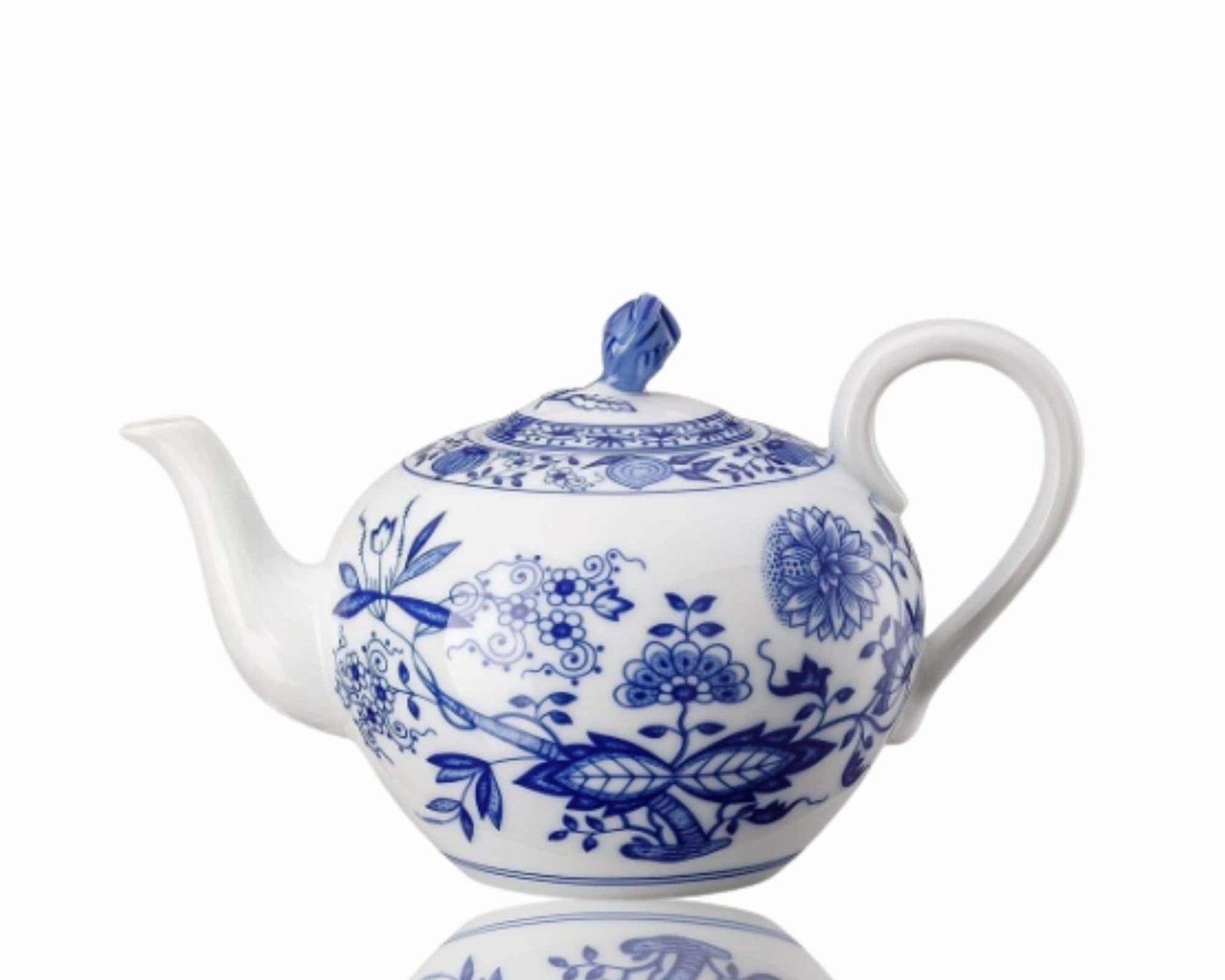 Blauw Uien Theeservies | 15 Delig | Blauw Wit Porselein | Hutschenreuther photo 322.0