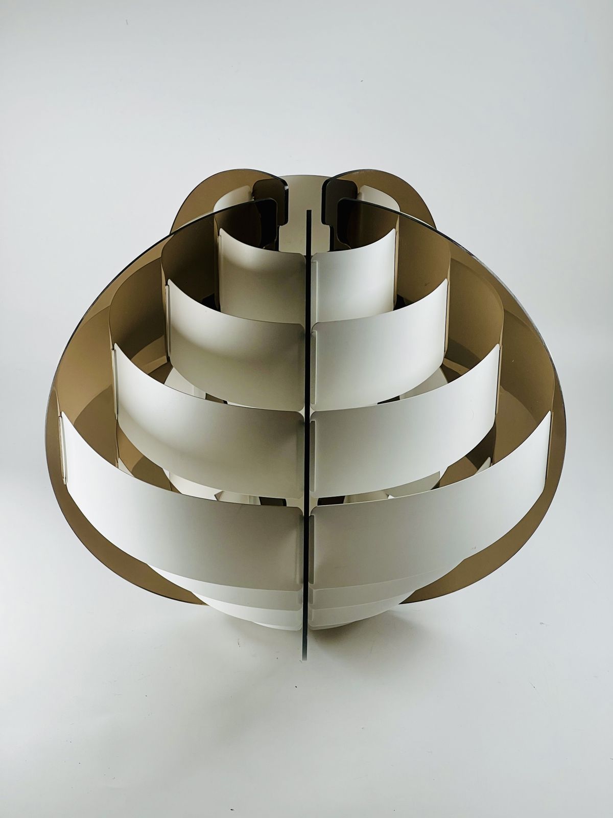 Smoked Acrylic Pedant Light By Flemming Brylle & Preben Jacobsen