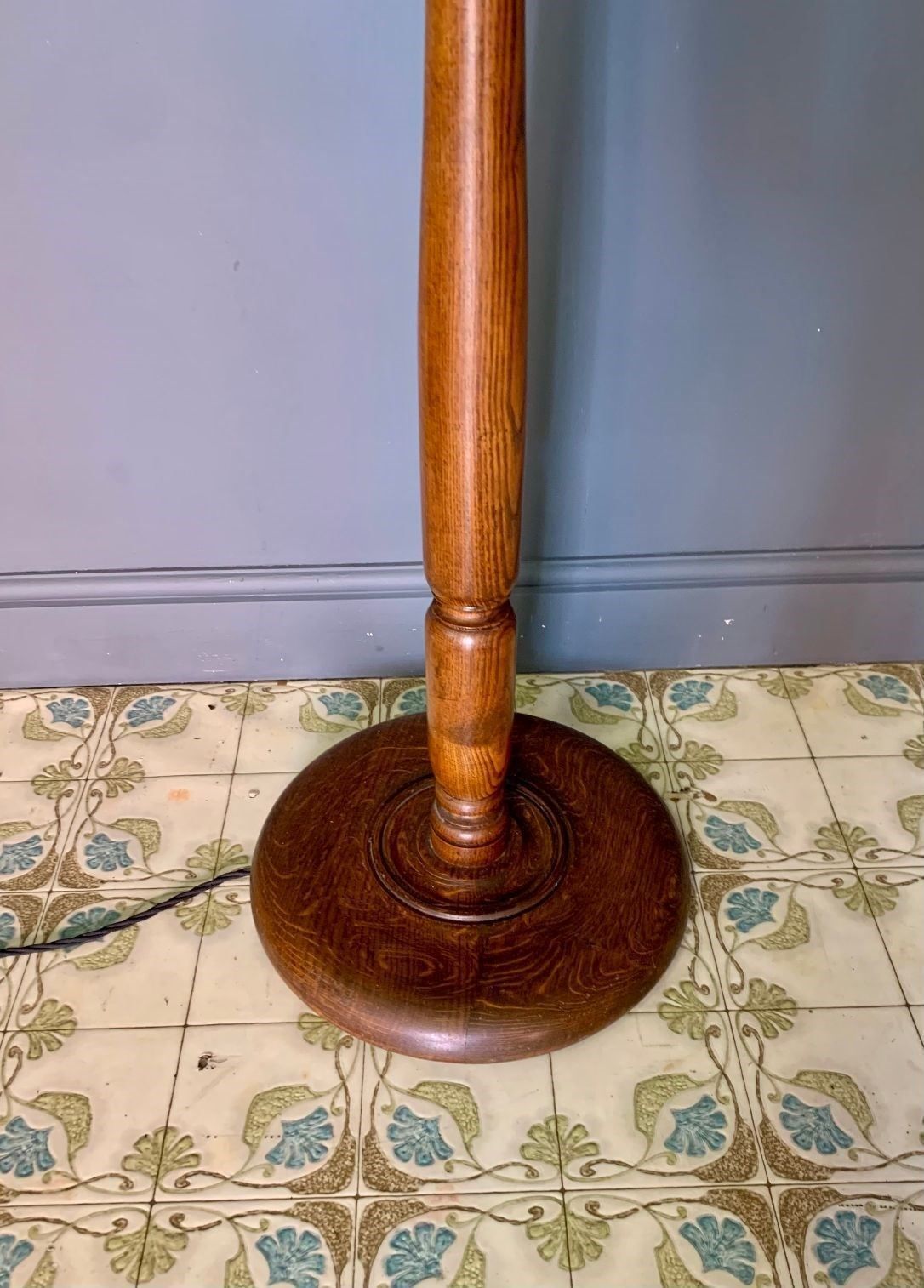 Vintage Wooden Turned Floor / Standard Lamp photo furniture