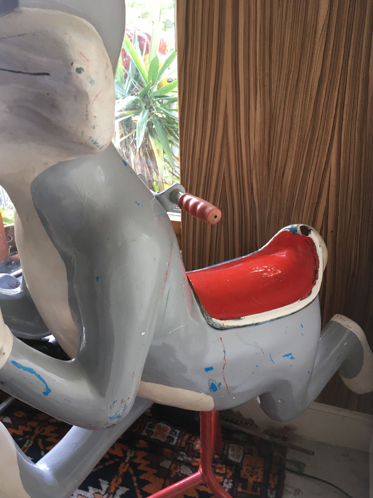 Merry Go Round Carousel Ex Ride Standing Figure Cartoon Bugs Like Bunny Rabbit 1970 1980 photo furniture