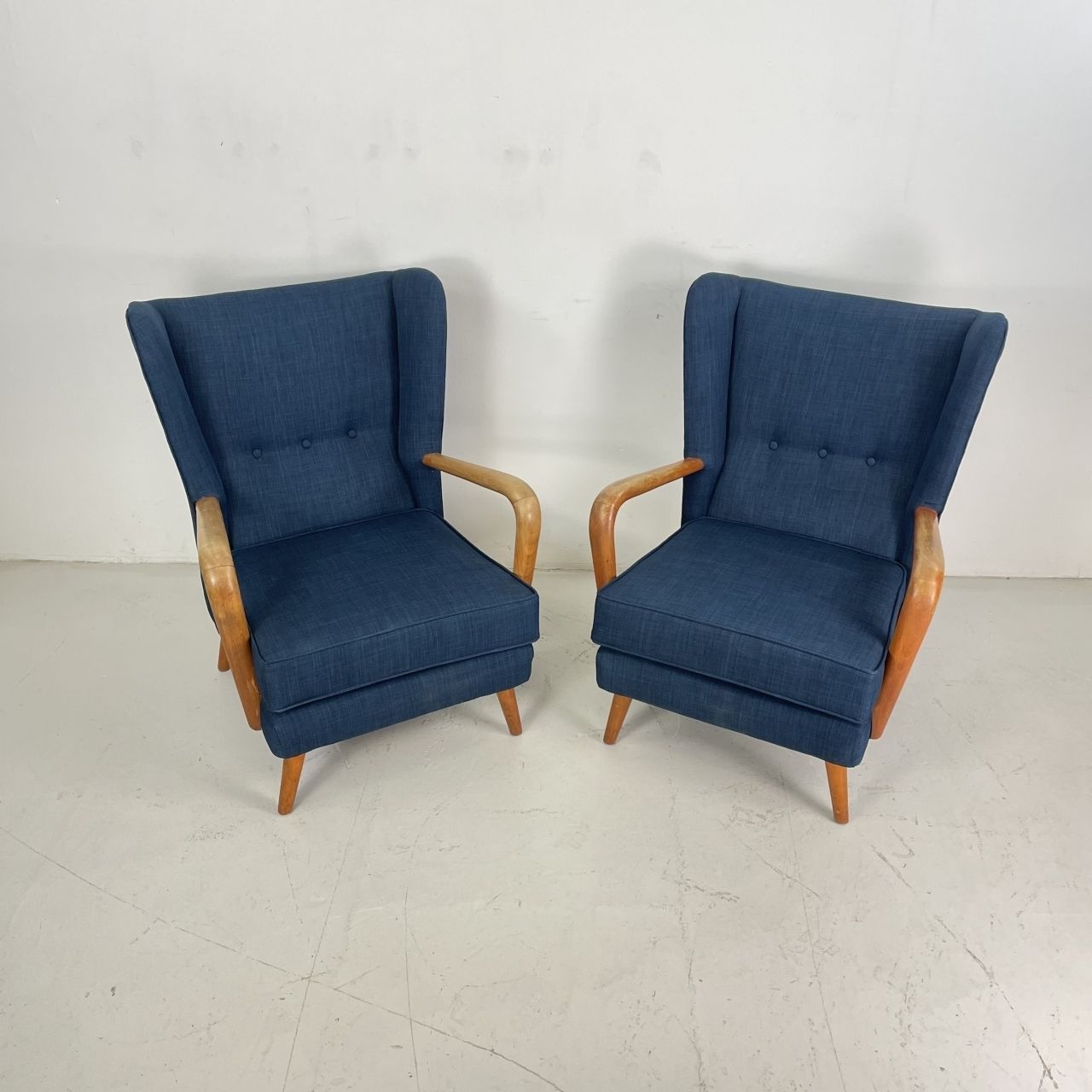 Furniture 1950s Bambino Armchair By Howard Keith For Hk Furniture In Navy Blue photo