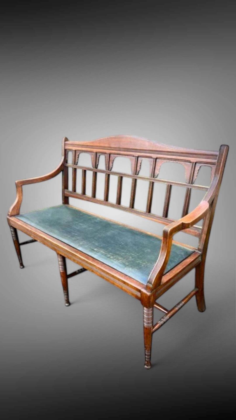 Exceptional Rare Antique William Birch For “Liberty” Walnut Settle Of Fabulous Quality Circa 1890 photo furniture
