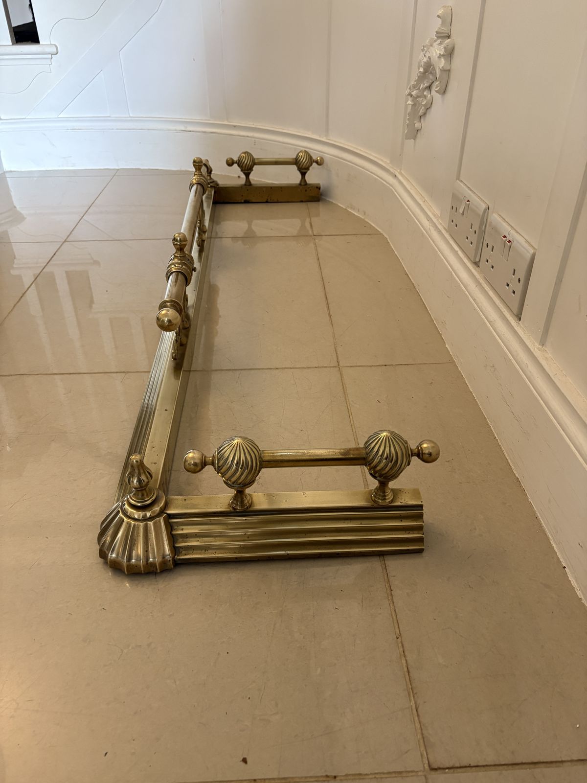 Antique 19th Century Brass Fender photo furniture