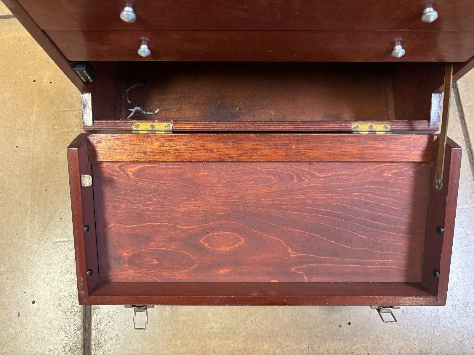 photo furniture Vintage Hand Made Wooden Engineers Tool Box/ Cabinet With Drawers