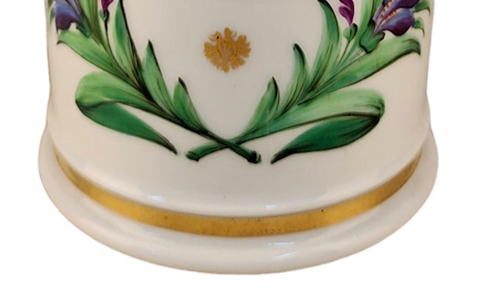 Late 18th Century French Glazed Porcelain Apothecary/Pharmacy Jar With Lid   'Ext Riiabar' photo buy