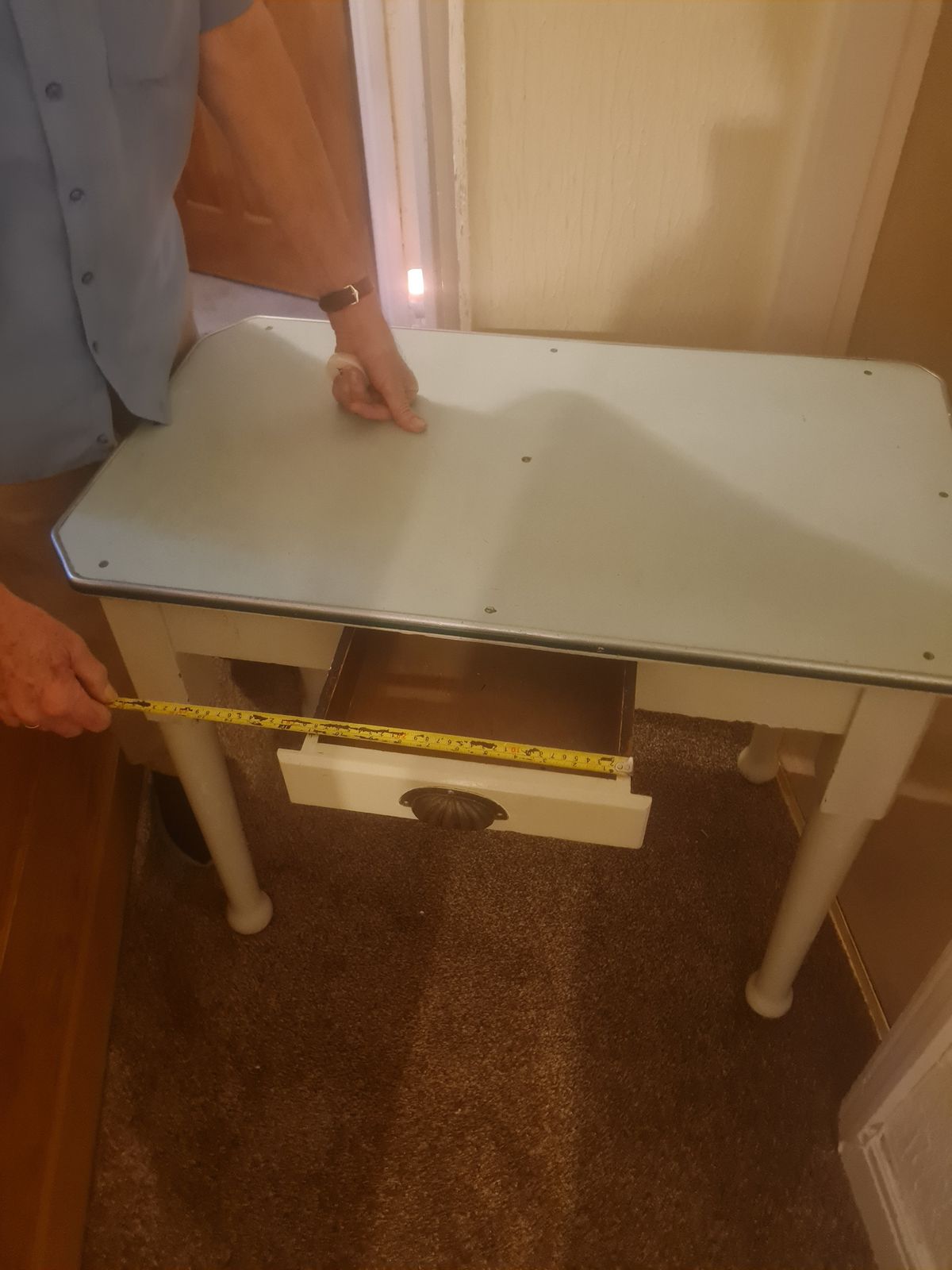 1930s Pine Kitchen Table With Formica Top photo furniture
