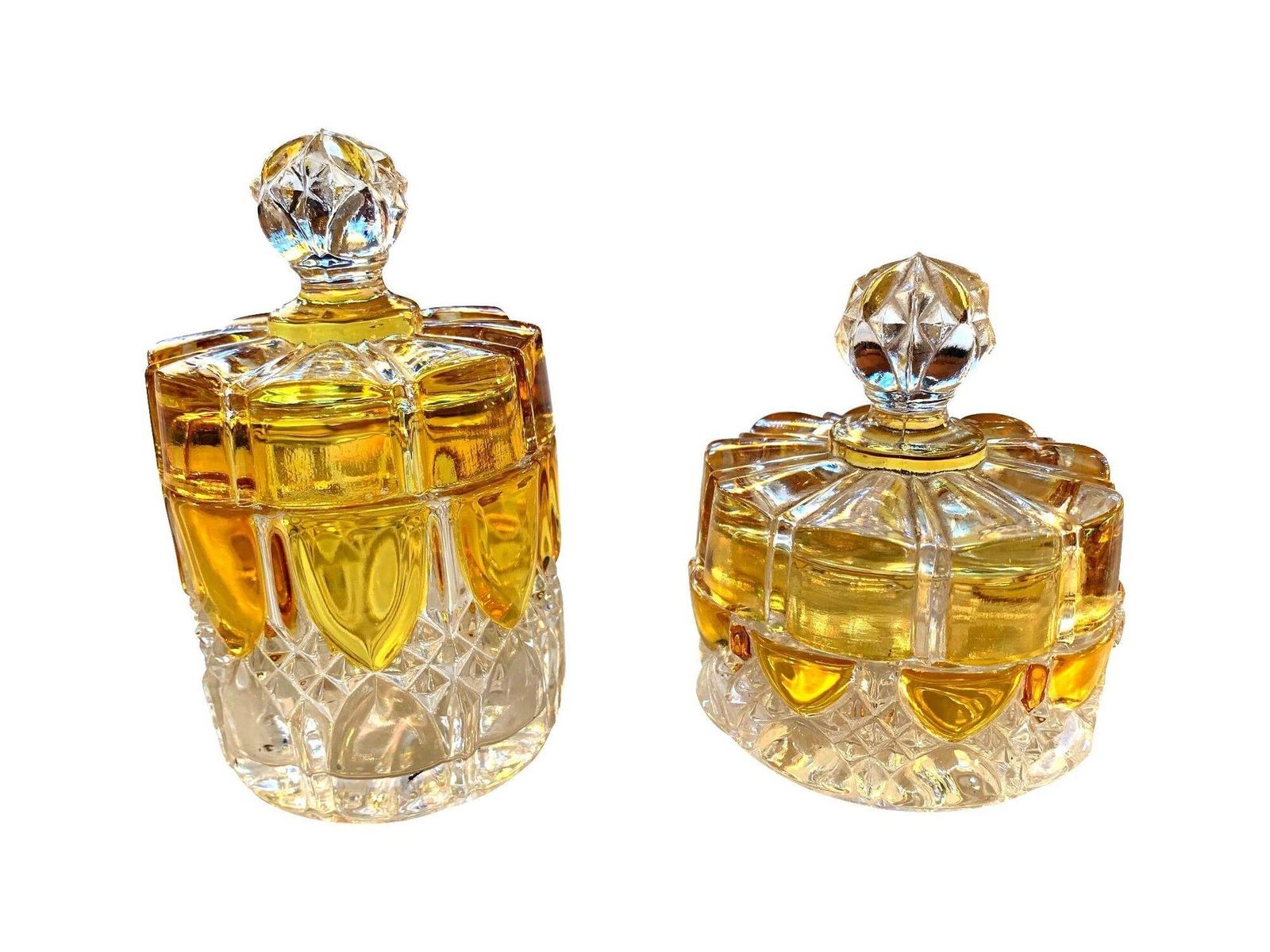 photo furniture A. Collection Of Seven Val Sat Lambert 1920s Perfume Bottles.