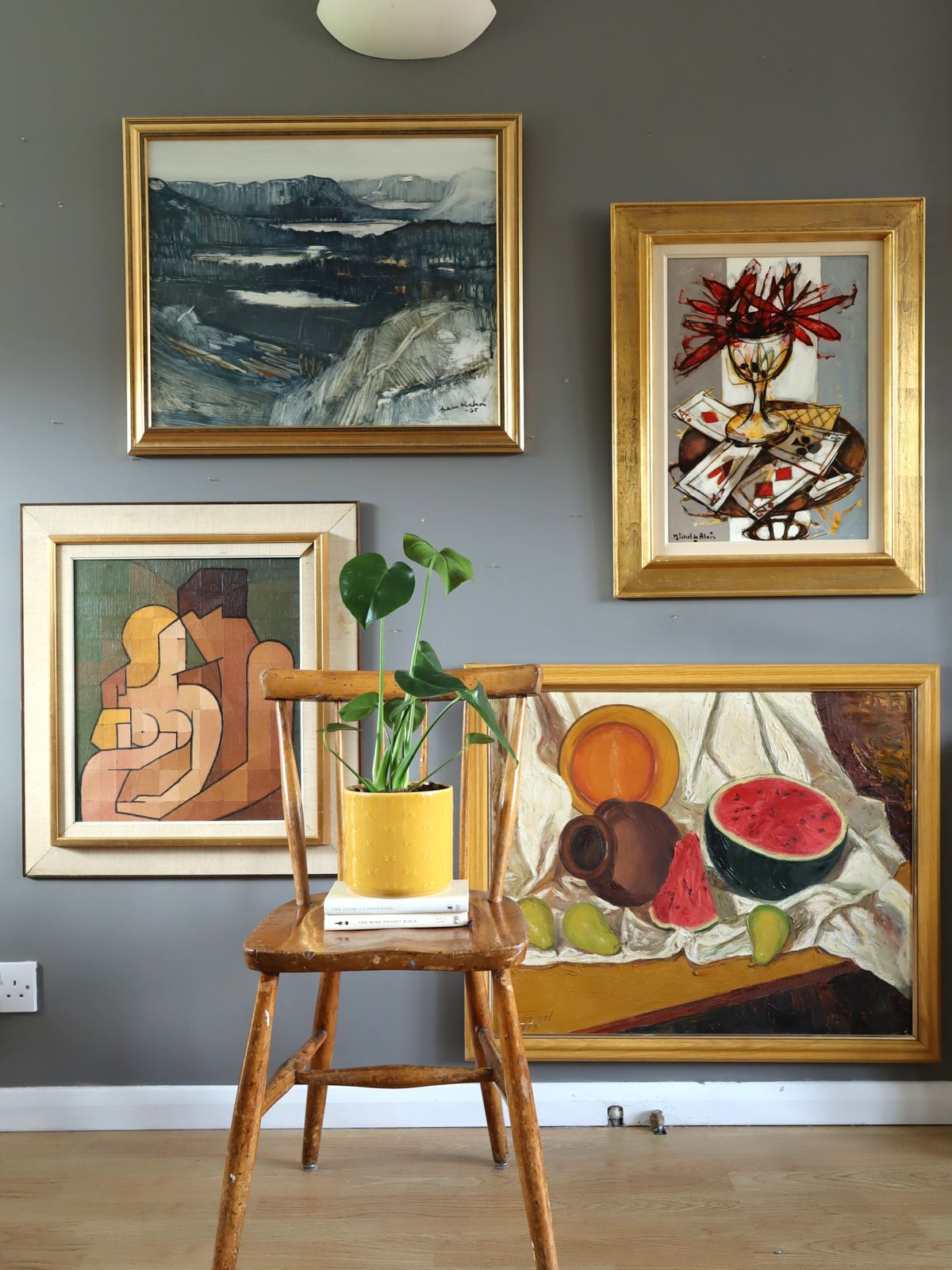 Watermelon & Pot  Oil Painting photo for sale