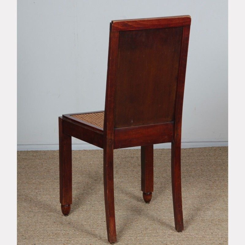 Suite Of 6 Wooden Chairs From The 1930s 40s photo vinterior