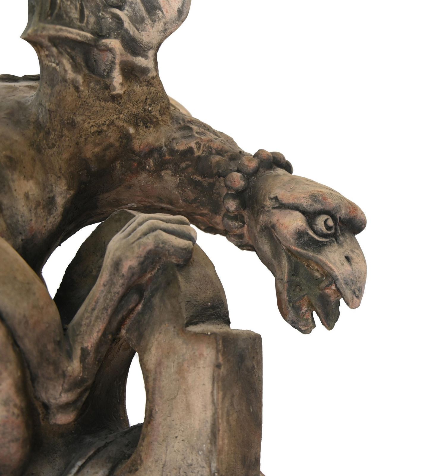 English Stone Gargoyle Griffin Garden Statue photo vintage