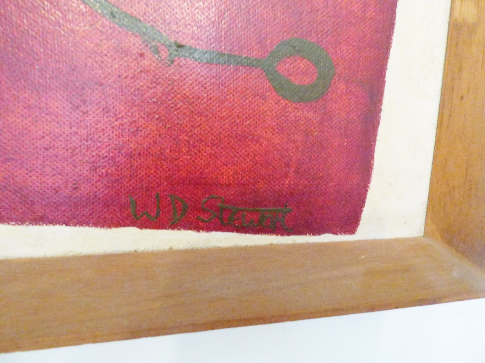 1950's Abstract Oil Painting ' Playing Tennis ' By Dermot Stewart 1950's photo vinterior